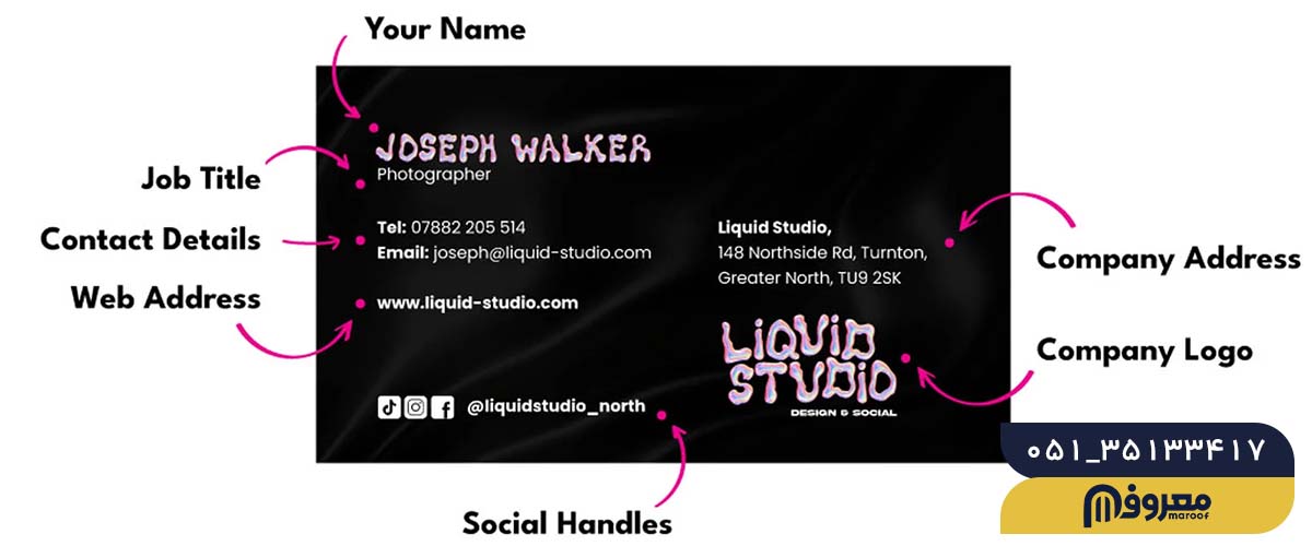 در کارت ویزیت چه بنویسیم؟