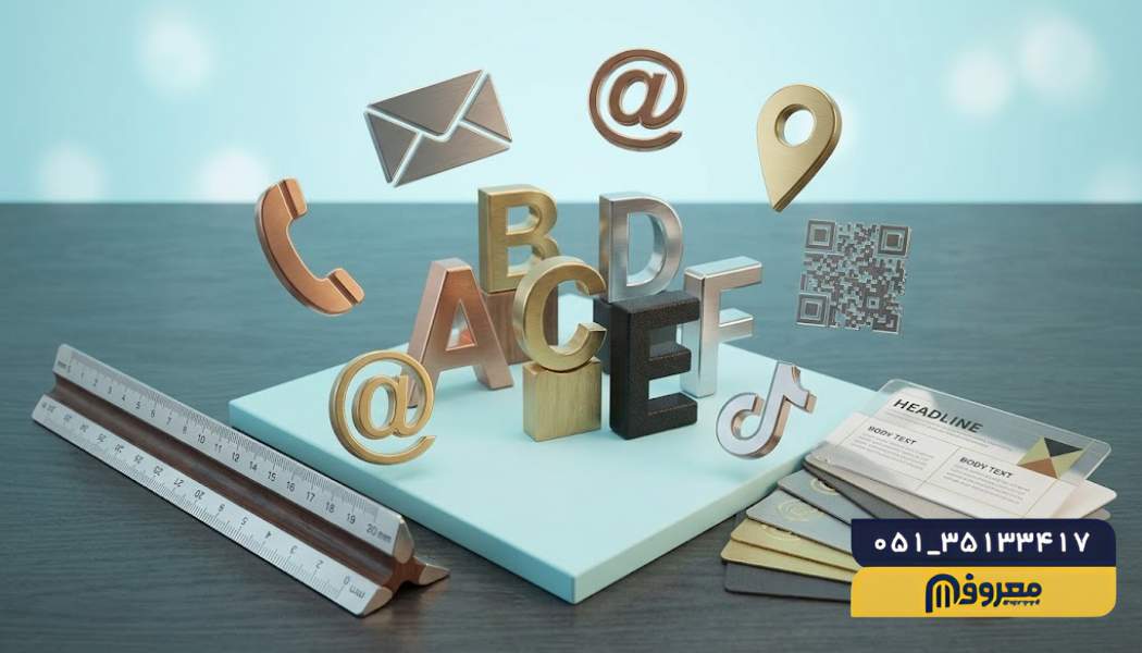 انتخاب فونت مناسب برای کارت ویزیت